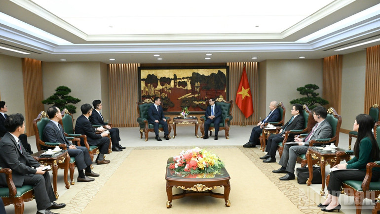 Quang cảnh buổi tiếp. (Ảnh: TRẦN HẢI) ndo_br_c2-5145.jpg