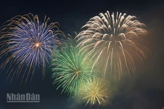 Thành phố Hồ Chí Minh bắn pháo hoa chào năm mới tại 4 điểm. (Ảnh: THẾ ANH)