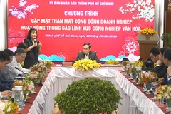 Quang cảnh buổi gặp mặt. (Ảnh: LINH BẢO)