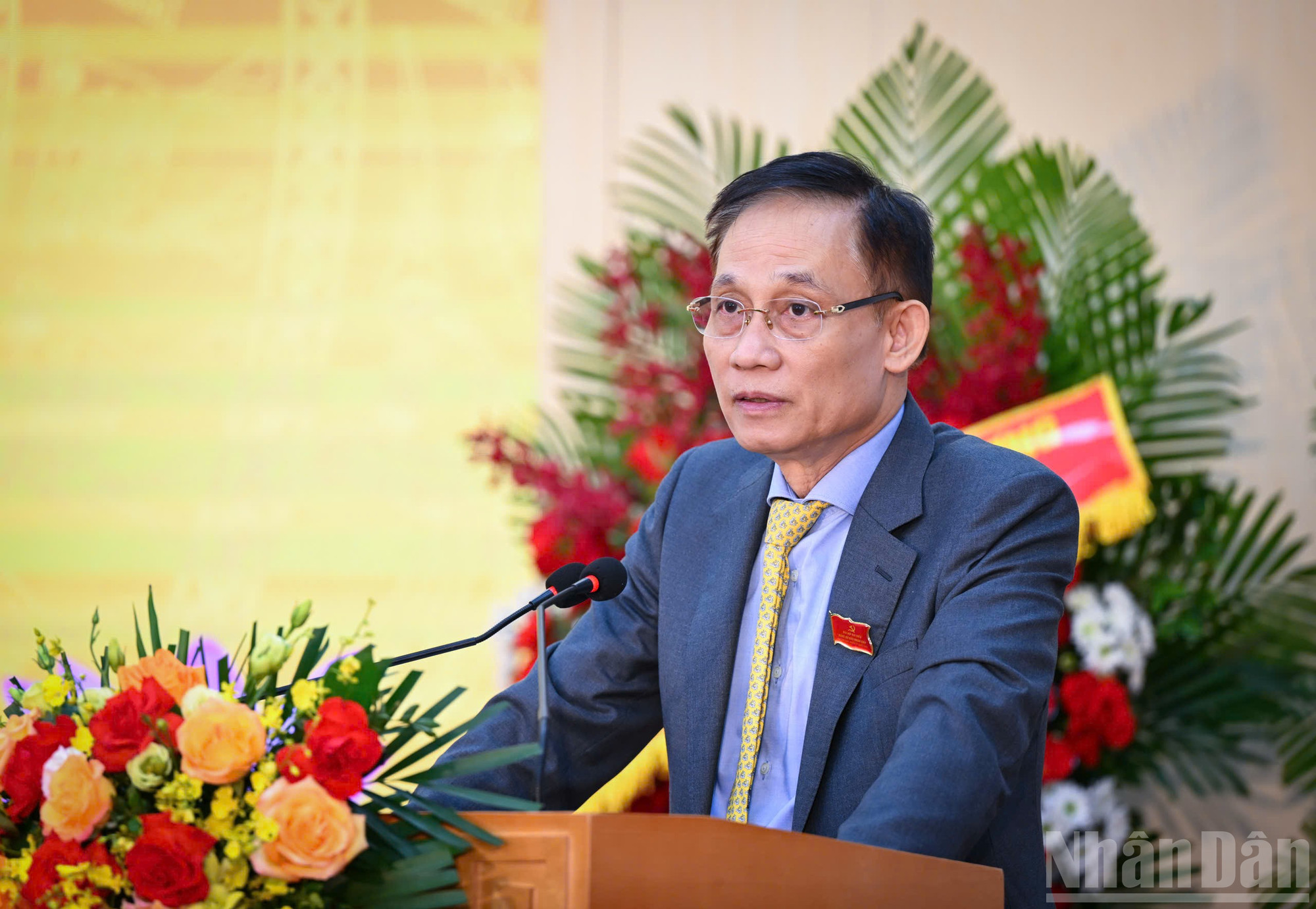 Đồng chí Lê Hoài Trung, Bí thư Trung ương Đảng, Chánh Văn phòng Trung ương Đảng, Phó Bí thư Thường trực Đảng ủy các cơ quan Đảng Trung ương phát biểu chỉ đạo. ndo_br_z6949180255380-f4b57d57ecafd2652079184832d80094.jpg