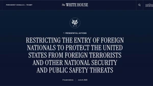 Lệnh cấm nhập cảnh của Tổng thống Donald Trump được đăng trên trang chính thức của Nhà Trắng.