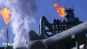 Cơ sở khai thác dầu trên đảo Khark, ngoài khơi bờ biển Iran. (Ảnh: Getty Images/ TTXVN)