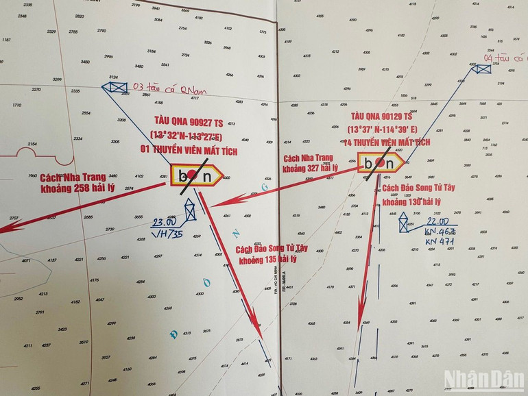 Tại khu vực tìm kiếm, thời tiết hiện gió cấp 3-4, độ sâu vùng biển khoảng 4.000m.