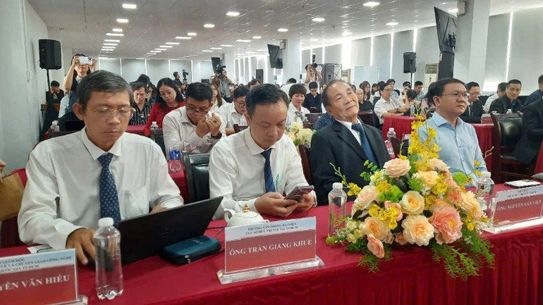 Các đại biểu tham dự buổi hưởng ứng Ngày Sở hữu trí tuệ thế giới.