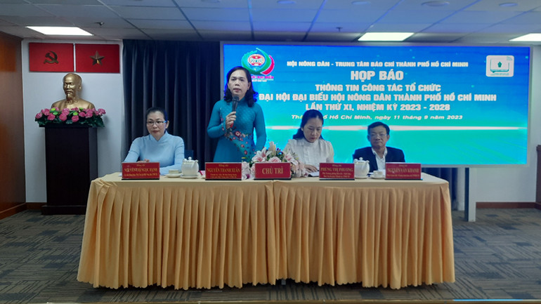 Ban tổ chức thông tin về Đại hội đại biểu Hội Nông dân Thành phố Hồ Chí Minh lần thứ 11, nhiệm kỳ 2023-2028. Ban tổ chức thông tin về Đại hội đại biểu Hội Nông dân Thành phố Hồ Chí Minh lần thứ 11, nhiệm kỳ 2023-2028.