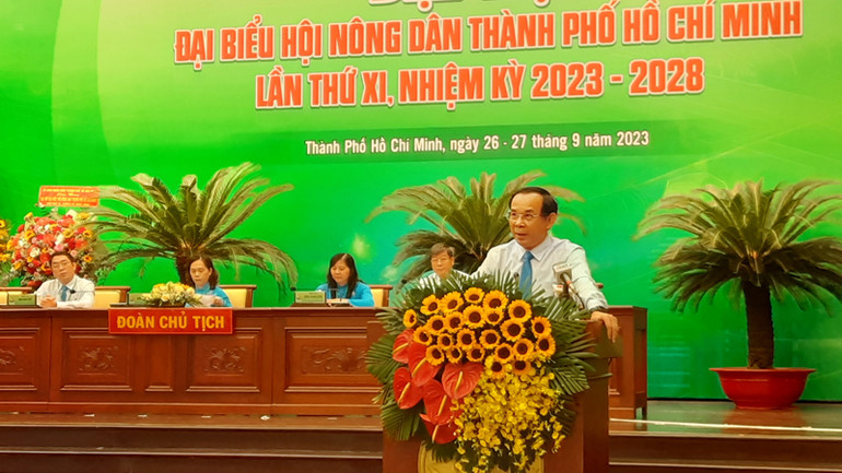 Bí thư Thành ủy Thành phố Hồ Chí Minh Nguyễn Văn Nên phát biểu chỉ đạo Đại hội.