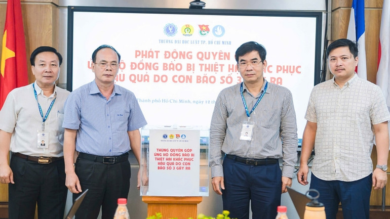 Trường đại học Luật Thành phố Hồ Chí Minh phát động quyên góp ủng hộ đồng bào bị thiệt hại khắc phục hậu quả do cơn bão số 3 gây ra.