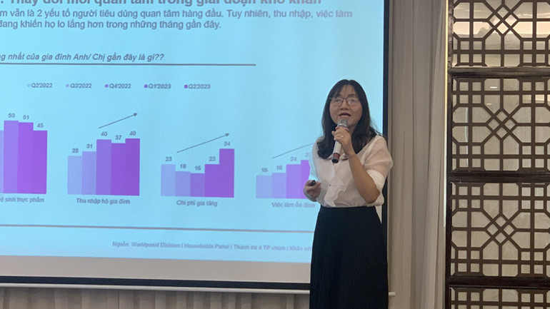 Bà Nguyễn Phương Nga, Giám đốc Phát triển kinh doanh cấp cao Kantar Việt Nam phát biểu.