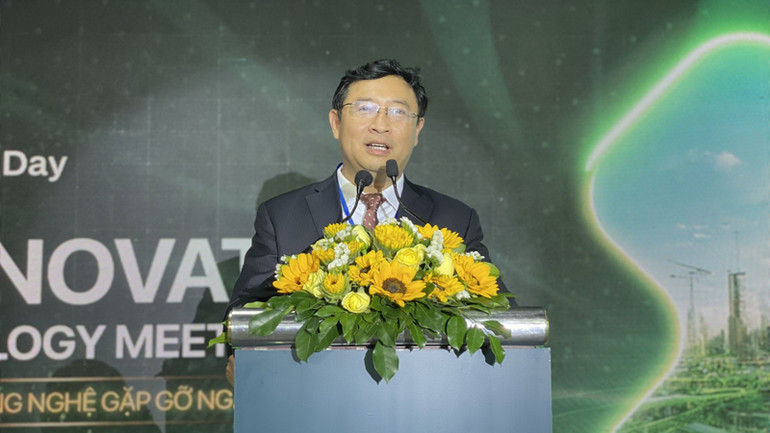 Ông Phạm Hồng Quất, Cục trưởng Cục Phát triển thị trường và doanh nghiệp khoa học và công nghệ phát biểu tại Ngày Đổi mới sáng tạo mở.