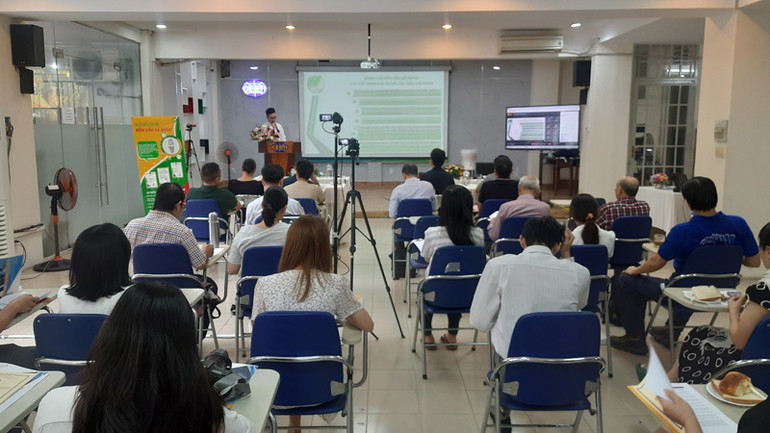 Quang cảnh Hội thảo giới thiệu “Giải pháp sáng chế hệ thống cơ-điện điều khiển bồn cầu xả nước”.