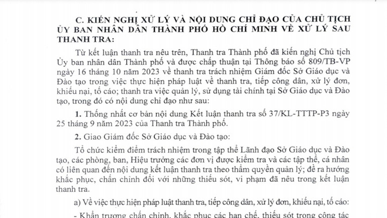 Thông báo kết luận thanh tra. Thông báo kết luận thanh tra.