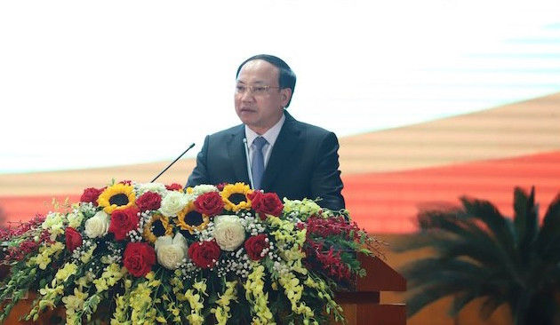 Bí thư Tỉnh ủy Quảng Ninh Nguyễn Xuân Ký phát biểu chào mừng tại lễ khai mạc.