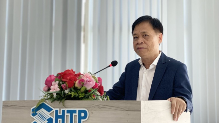 Phó Giáo sư, Tiến sĩ Lê Quốc Cường, Phó trưởng ban Quản lý Khu Công nghệ cao Thành phố Hồ Chí Minh phát biểu tại hội thảo.