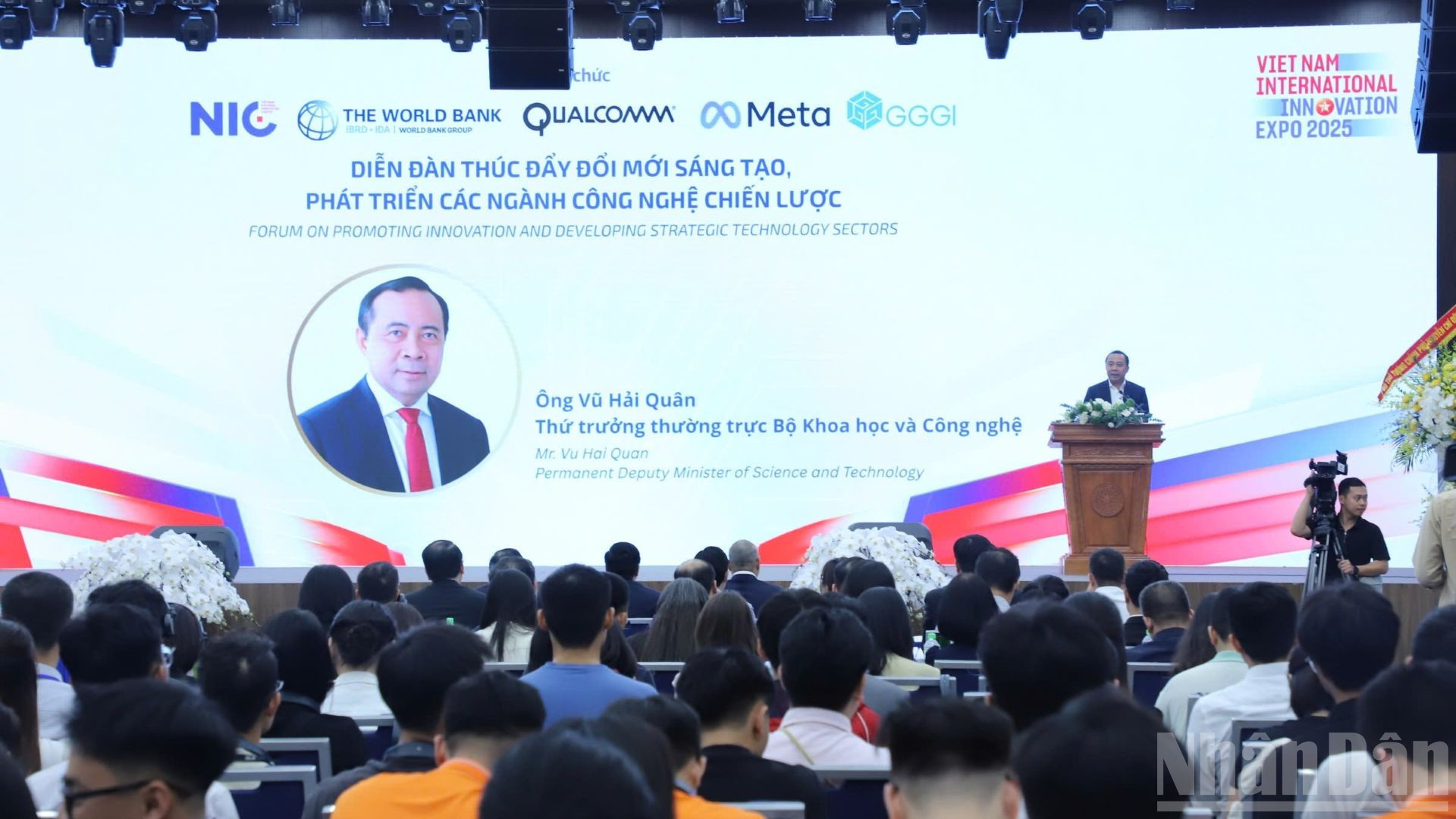 Thứ trưởng Thường trực Bộ Khoa học và Công nghệ Vũ Hải Quân. (Ảnh: HNV) ndo_br_ttkhcn.jpg