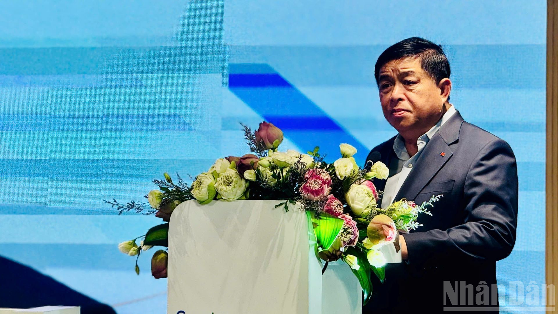 Phó Thủ tướng Chính phủ Nguyễn Chí Dũng phát biểu chỉ đạo. (Ảnh: HNV) ndo_br_pttdung.jpg