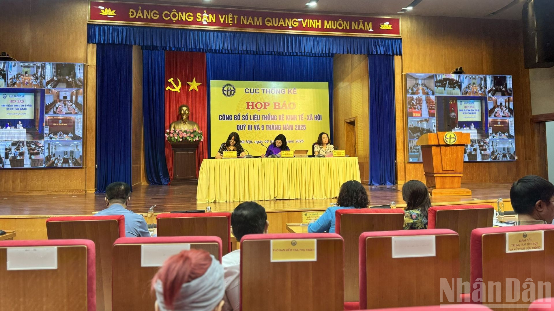 Quang cảnh họp báo. (Ảnh: HNV) ndo_br_qchopbao.jpg