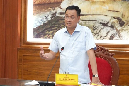 Bí thư Tỉnh ủy Quảng Trị Lê Ngọc Quang đề nghị các địa phương phải đặt mục tiêu phấn đấu cao hơn trong nhiệm kỳ mới. 