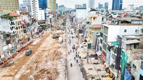 Đoạn tuyến Vành đai 1 đã được giải phóng mặt bằng theo đúng kế hoạch. (Ảnh THÙY LINH)