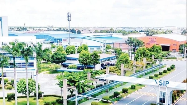 Một góc Khu Công nghiệp VSIP 2, Thành phố Hồ Chí Minh chụp từ trên cao.