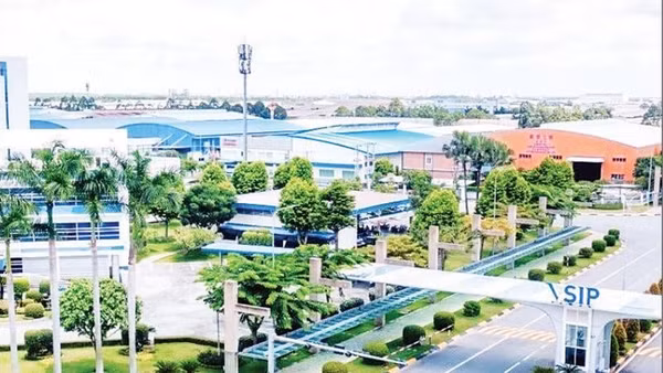 Một góc Khu Công nghiệp VSIP 2, Thành phố Hồ Chí Minh chụp từ trên cao.