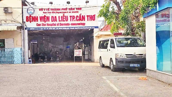 Cổng Bệnh viện Da liễu thành phố Cần Thơ.