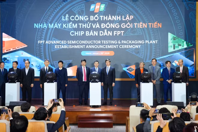 Tập đoàn FPT công bố thành lập Nhà máy Kiểm thử và Đóng gói tiên tiến chip bán dẫn FPT.