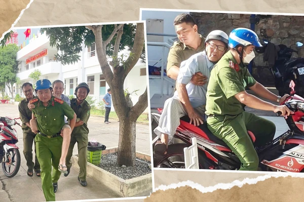 Cán bộ, chiến sĩ công an đã chia “từng mũi” đến từng nhà, chở từng người đến trụ sở công an để chụp hình, đổi thẻ đảng.