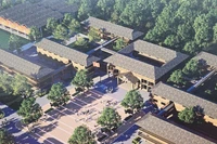 Phối cảnh thiết kế Trường liên cấp Si Pa Phìn hiện đang được xây dựng tại xã biên giới Si Pa Phìn, tỉnh Điện Biên.