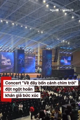 Concert "Về đây bốn cánh chim trời" đột ngột hoãn khiến khán giả bức xúc