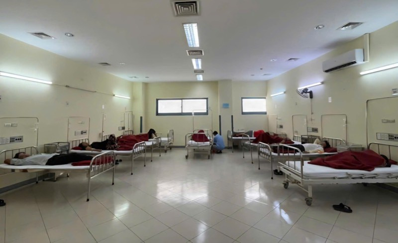 Các bệnh nhân đang được cấp cứu tại Bệnh viện Trung ương Huế cơ sở 2.
