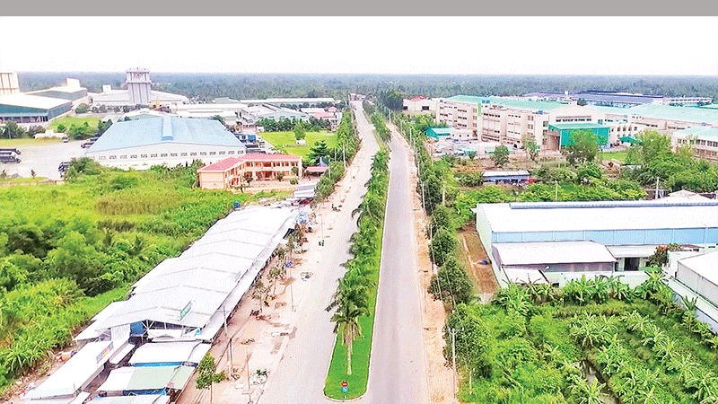 Một khu công nghiệp trên địa bàn thành phố Cần Thơ nhìn từ trên cao.