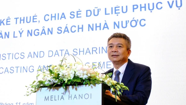 Cục trưởng Cục Thuế Mai Xuân Thành phát biểu tại Hội thảo.