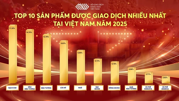 TOP 10 sản phẩm được giao dịch nhiều nhất tại Việt Nam năm 2025