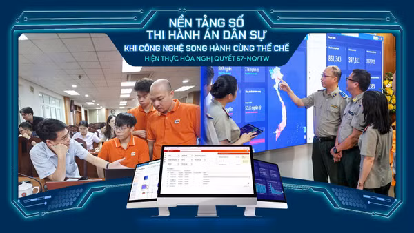 Nền tảng số Thi hành án dân sự: Khi công nghệ song hành cùng thể chế hiện thực hóa Nghị quyết 57-NQ/TW