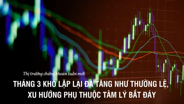Thị trường chứng khoán tuần mới: Tháng 3 khó lặp lại đà tăng, xu hướng phụ thuộc dòng tiền bắt đáy