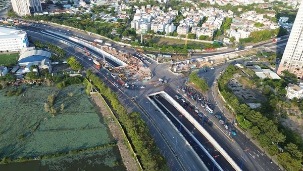 Nút giao thông An Phú - một dự án hạ tầng kỹ thuật trọng điểm của Thành phố Hồ Chí Minh.(Ảnh CTV)