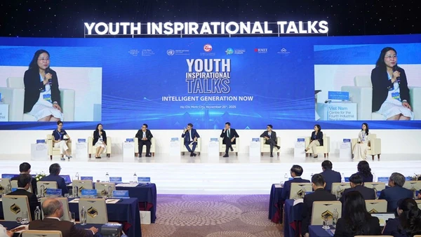 Một góc quang cảnh buổi nói chuyện với giới trẻ Thành phố Hồ Chí Minh.
