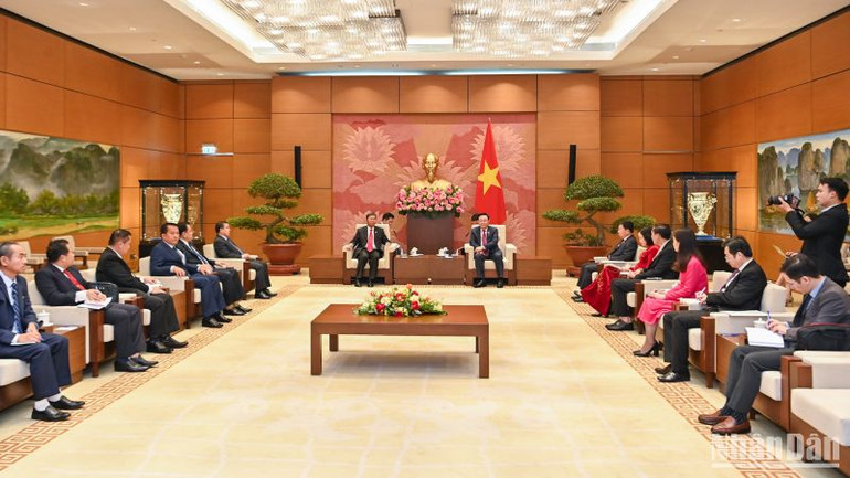 Quang cảnh buổi tiếp tại Nhà Quốc hội. (Ảnh: Duy Linh)