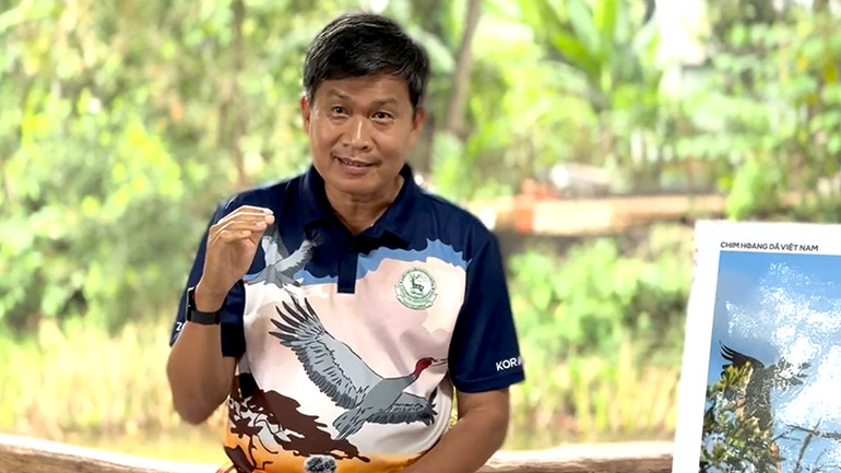 Tiến sĩ Trần Triết vui mừng trước sự quyết liệt vào cuộc của địa phương, cộng đồng doanh nghiệp và người dân cùng chung tay đưa đàn sếu trở về.