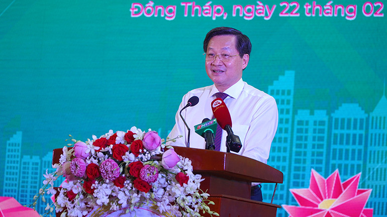 Phó Thủ tướng Lê Minh Khái phát biểu chỉ đạo hội nghị. Ảnh: HỮU NGHĨA