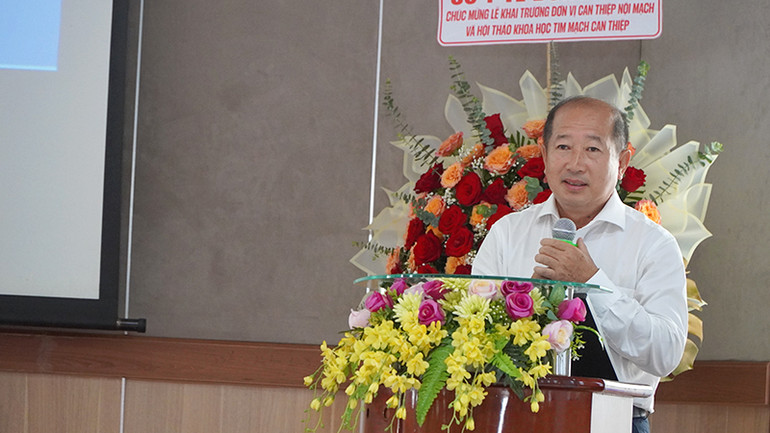 Giám đốc Sở Y tế tỉnh Đồng Tháp Đoàn Tấn Bửu phát biểu tại lễ khai trương. (Ảnh: HỮU NGHĨA) Giám đốc Sở Y tế tỉnh Đồng Tháp Đoàn Tấn Bửu phát biểu tại lễ khai trương. (Ảnh: HỮU NGHĨA)