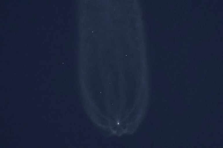 Tàu vũ trụ Soyuz MS-20 chở các phi hành gia tới Trạm vũ trụ quốc tế (ISS) tại Sân bay vũ trụ Baikonur, Kazakhstan, ngày 21/9. (Ảnh: Reuters)