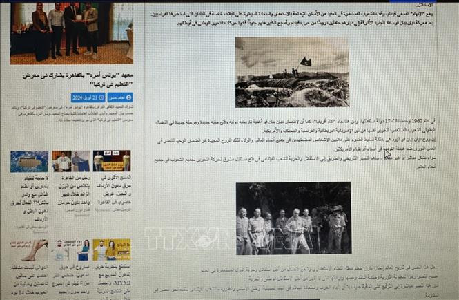 Nhà báo Hassan đánh giá Việt Nam đang vững bước trên con đường phát triển thịnh vượng, với những thành tựu to lớn có ý nghĩa lịch sử sau gần 40 năm Đổi mới. (Ảnh: Nguyễn Trường/TTXVN)