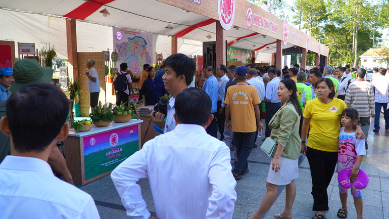 Đông đảo du khách tham quan ngày hội. (Ảnh: HỮU NGHĨA)