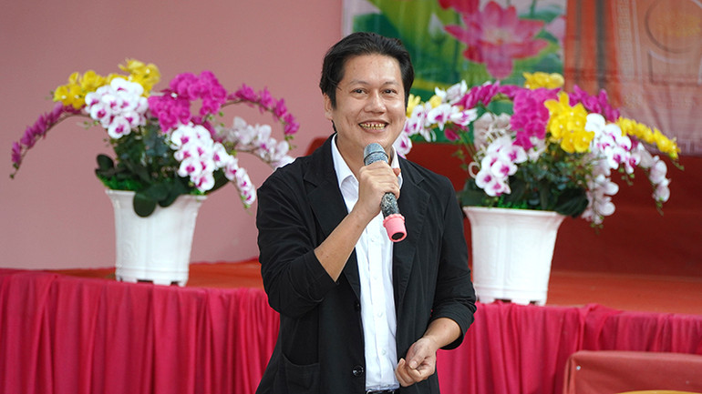 Chuyên gia thông tin về mô hình tại hội nghị. (Ảnh: HỮU NGHĨA)