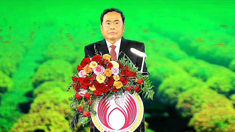 Phó Chủ tịch Thường trực Quốc hội Trần Thanh Mẫn phát biểu tại lễ khai mạc.