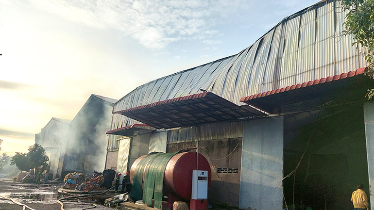 Hiện trường vụ cháy.