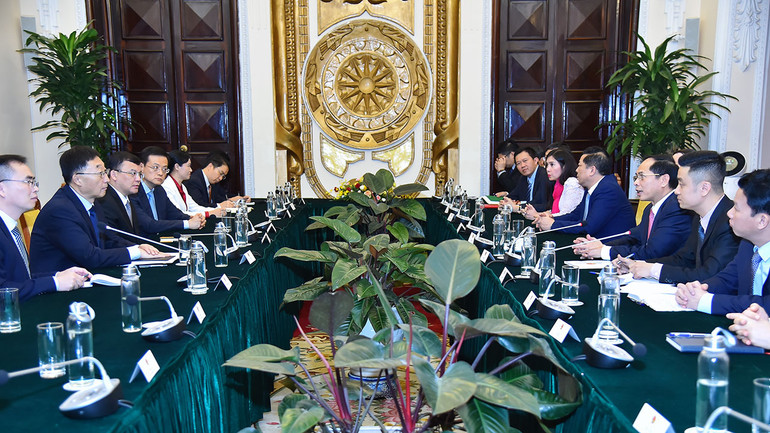 Quang cảnh buổi tiếp.