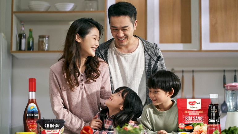 Sản phẩm Chin-su quen thuộc với bữa ăn gia đình.