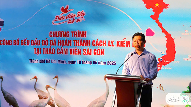 Phó Chủ tịch Ủy ban nhân dân tỉnh Đồng Tháp Huỳnh Minh Tuấn phát biểu tại buổi lễ. (Ảnh: Ban tổ chức cung cấp) Phó Chủ tịch Ủy ban nhân dân tỉnh Đồng Tháp Huỳnh Minh Tuấn phát biểu tại buổi lễ. (Ảnh: Ban tổ chức cung cấp)